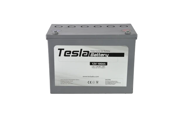 TESLA 12V 100 Amper (12V 100AH) Deep Cycle Jel Derin Döngülü (YENİ ÜRETİM) ürün görseli 1
