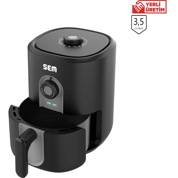 SEM SC305 SEM MİDOCOOK YAĞSIZ KIZARTMA SICAK HAVA FRİTÖZ  AİRFRYER SİYAH ürün görseli 1