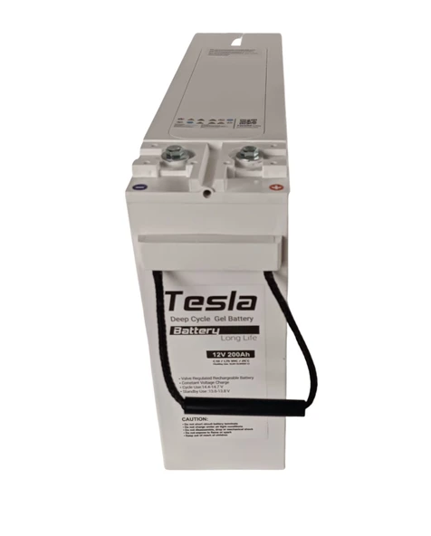TESLA 12V 200 Amper (12V 200AH) Deep Cycle Jel Derin Döngülü (YENİ ÜRETİM) ürün görseli 1