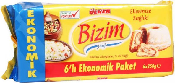 Bizim Margarin Ekonomik Paket 2 x 6 Adet 250 G ürün görseli 1