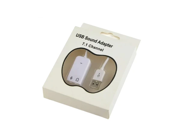 USB Kablolu Ses Kartı 7.1 Sound Çevirici Dönüştürücü, 3.5mm jak girişli, ürün görseli 1