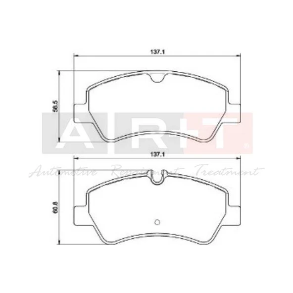 ART Balata Ford Tourneo Custom Transit Custom (12-) Transit (14-) Arka - İkaz Kablolu Çift Fişli  LP2662 FVR4398 GDB1968 ürün görseli 1