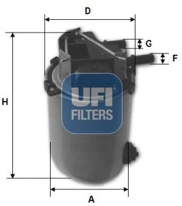 UFI 2406101 Yakıt Filtresi Nıssan Qashqaı 1.6 Dci 11 Oe ürün görseli 1