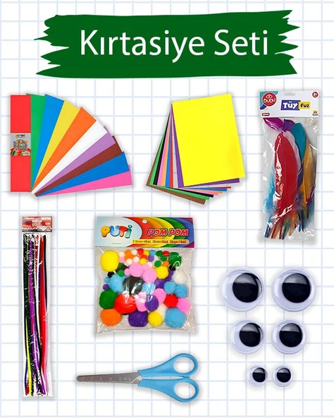 Temel Okul Kırtasiye Seti Hobi Malzemeleri ürün görseli 1