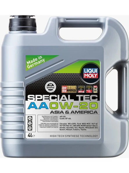 LIQUI MOLY Special Tec AA 0W-20 4 Litre Motor Yağı ürün görseli 1