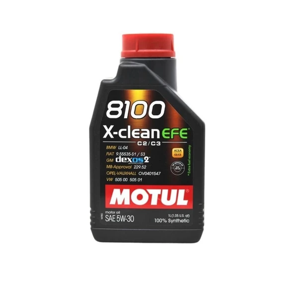 Motul 8100 X-Clean Efe Sae 5W-30 ( Tam Sentetik ) 1Lt. ürün görseli 1