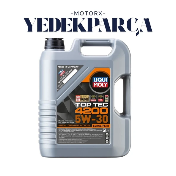 Lıquı Moly 5W30 4200 Top Tec New Generatı Ön LÖng Lıfe Iıı 5Lt ürün görseli 1