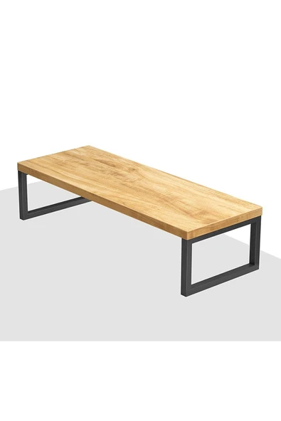 Hitit Dekorasyon Metal Ahşap Natural Monitör Yükseltici Stand ürün görseli 1