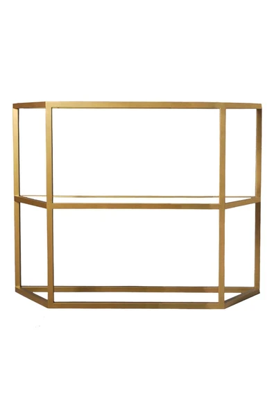 Hitit Dekorasyon Alison 2 Raflı Gold Metal Dresuar&konsol ürün görseli 1