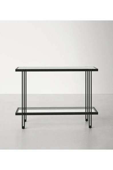 Hitit Dekorasyon Dolores Siyah Metal&cam Dresuar 107cm ürün görseli 1