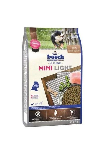 Bosch Mini Light Glutensiz Kümes Hayvanlı Köpek Maması 2,5 Kg ürün görseli 1