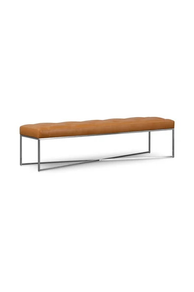Hitit Dekorasyon Loys Paslanmaz Metal Bench Dikdörtgen ürün görseli 1