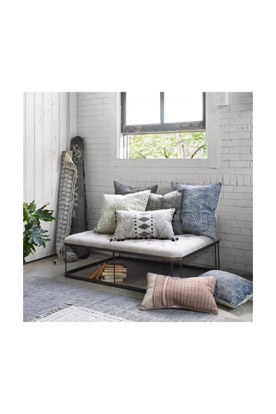 Hitit Dekorasyon Cope Siyah Metal Bench - Resim 2