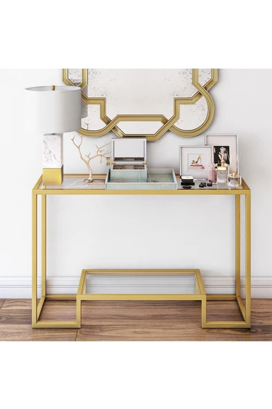 Hitit Dekorasyon Linda Gold Metal Dresuar&konsol ürün görseli 1
