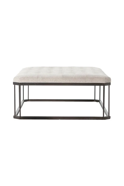Hitit Dekorasyon Cope Siyah Metal Bench - Resim 3