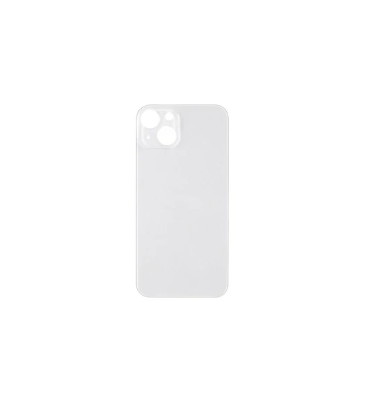 Uyumlu İphone 13 Mini Arka Kapak Lazer Kesim Süper Kalite Cam -Beyaz ürün görseli 1