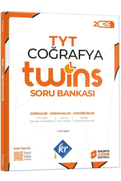 TYT Twins Coğrafya Soru Bankası KR Akademi Yayınları ürün görseli 1