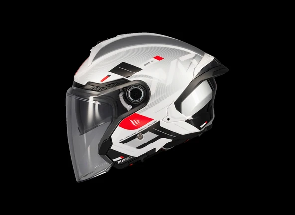 KASK MT COSMO SV Silence A2 Gloss GÜMÜŞ GÖZLÜKLÜ - Resim 2