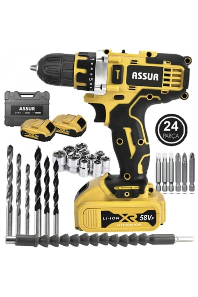 Assur Asr-ld18 58v Şarjlı Matkap. Tyc00372383188 2 Yıl 48 Volt Darbeli Anahtarsız 58 Watt K ürün görseli 1