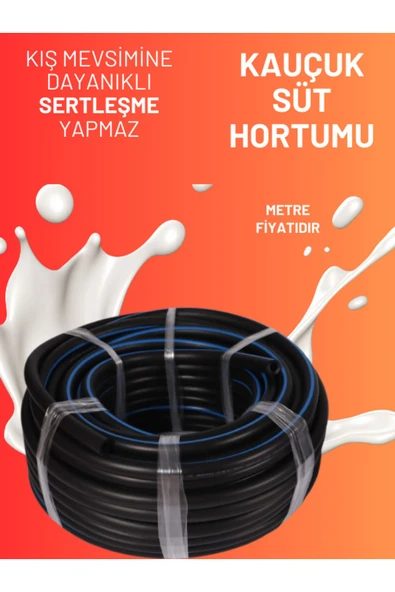 Hortum Plaza Süt Hortumu Kauçuk Kış Mevsiminde Sertleşmez (İ.Ç 16MM) (d.ç 26 Mm ) 2,5 Metre Fiyatı ürün görseli 1