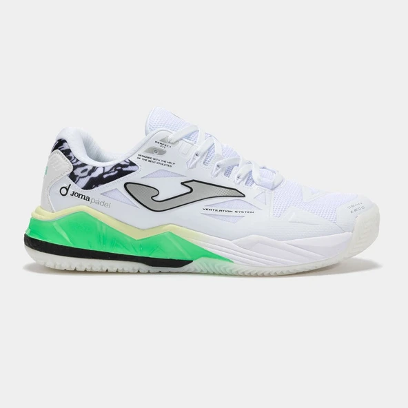 Joma SPIN 2502 Erkek Beyaz Siyah Tenis/Padel Ayakkabısı ürün görseli 1