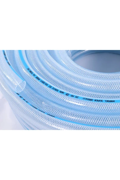 Hortum Plaza Süper Örgülü Şeffaf Hortum ( İç çap 12,5 mm) ( 1/2'' ) ( 100 Metre ) ürün görseli 1