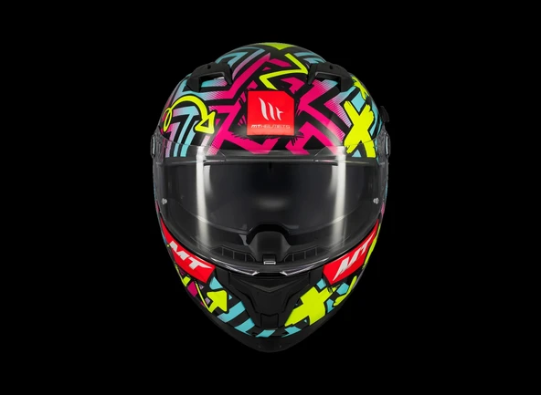 KASK MT BRAKER SV CRAZY TEDDY B7 PARLAK - Resim 2
