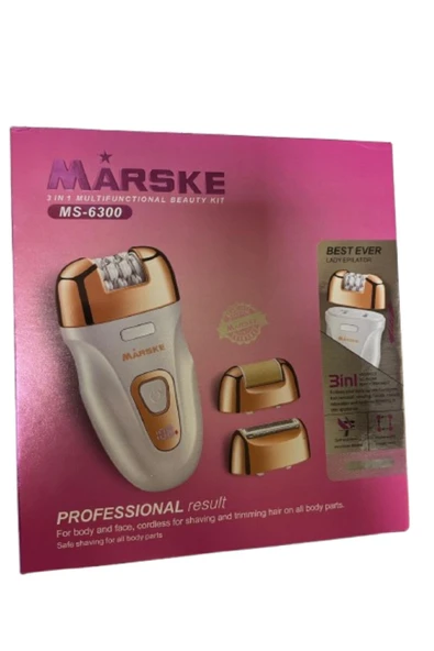 MARSKE MS-6300 3in1 Epilasyon Cihazı – Şarjlı Tüy Alma, Tıraş ve Topuk Törpü Seti ürün görseli 1