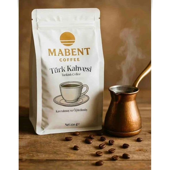 Mabent Coffee Taptaze Öğütülmüş Türk Kahvesi 250G Yumuşak Içim ürün görseli 1