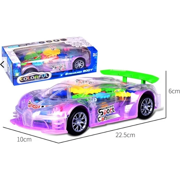 Toru Toys Torutoys Işıklı ve Müzikli Şeffaf Çarp Dön Araba ürün görseli 1