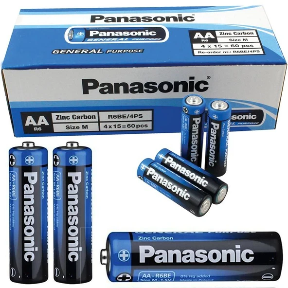 Panasonic Manganez Kalem AA Pil 60 Adet ürün görseli 1