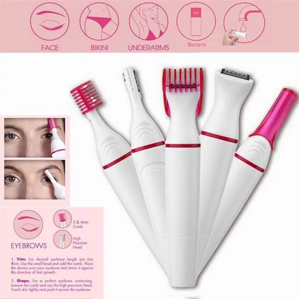 Sensitive Sweet Sensitive Precision Tüy Alma Şekillendirme Seti-Kırmızı - Resim 3