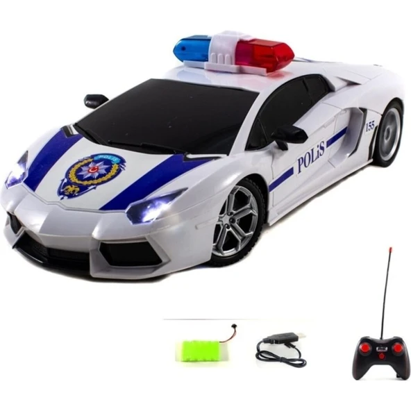 Adel Oyuncak Uzaktan Kumandalı Polis Arabası Lamborghini Işıklı Şarjlı ürün görseli 1