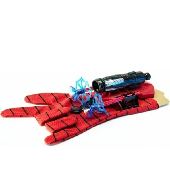 Muhtelif Spiderman Ağ Atan Eldiven Set Ok Atan Örümcek Adam Eldiveni - Resim 2