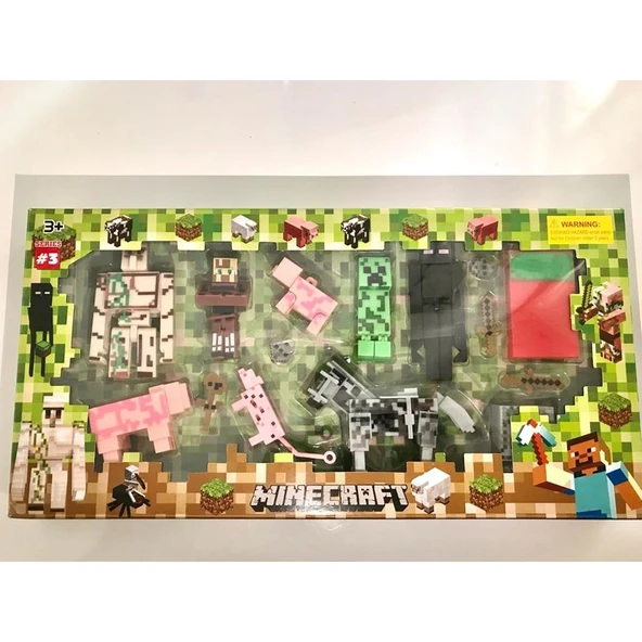Kardelen Mınecraft 15 Parça Oyuncak Figür Seti ürün görseli 1
