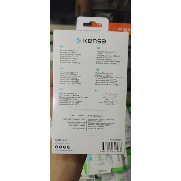 Kensa KB-200 Makaralı Bluetooth Kulaklık - Resim 3