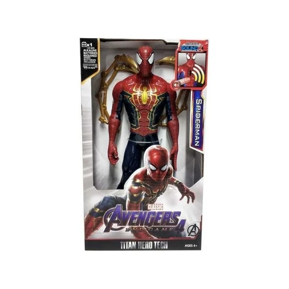 Ürün Sarayı Spiderman (Örümcek Adam) Avengers Sesli Işıklı Aksiyon Figür Oyuncak 30 cm ürün görseli 1