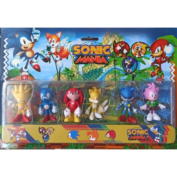 Kids Sonic Figürleri Sonic Mania Set 6'lı ürün görseli 1