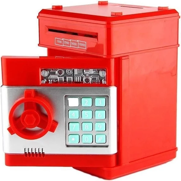 Mj Toys Elektronik Şifreli Kumbara Atm Görünümlü Hediyelik Finansal Yönetim Öğretici Kumbara Para Kasası ürün görseli 1
