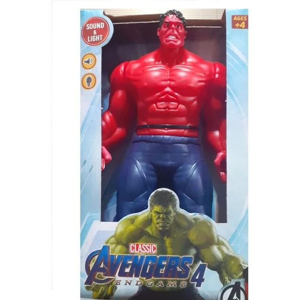 Avengers Kırmızı Hulk Avengers Sesli Işıklı 30 cm Figür Oyuncak ürün görseli 1
