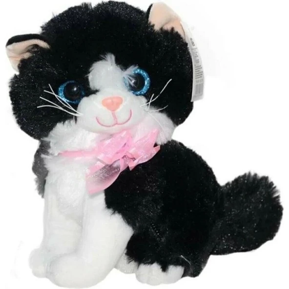 Yk Store Miyavlayan Sesli Siyah Beyaz Peluş Kedi ürün görseli 1