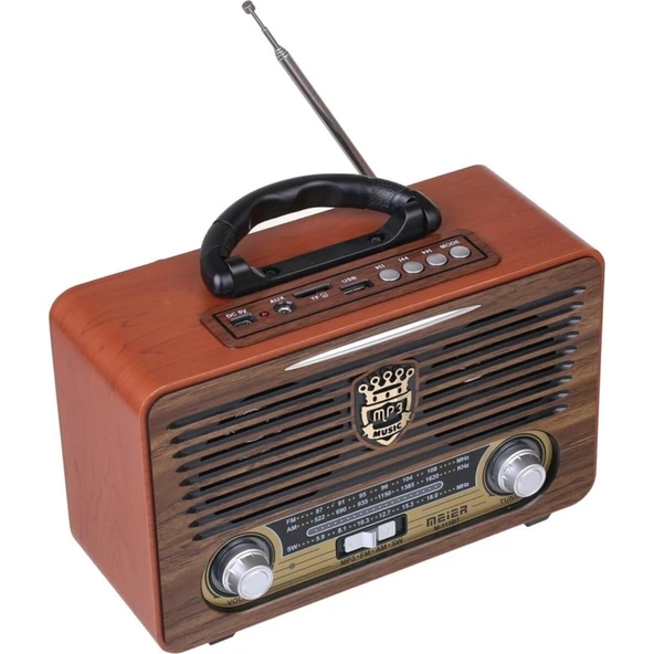 Meirer M115 Dvs USB Sd Bluetooth Nostaljik Radyo ürün görseli 1