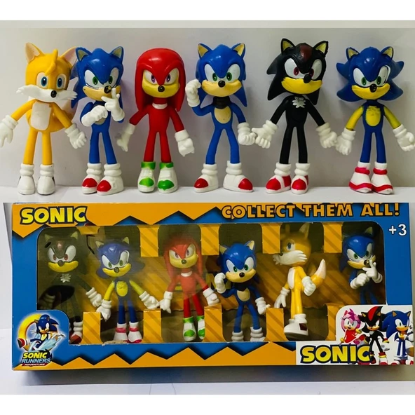 Can Oyuncak Oyuncak Süper Sonic Figür ve Arkadaşları 6lı Supersonic Metalsonic Figürleri ürün görseli 1