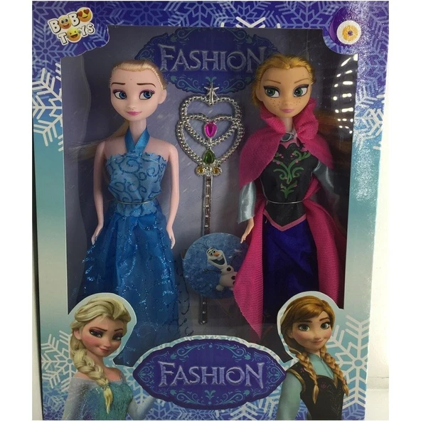 Bobo Toys Elsa ve Anna 2 Li Büyük Boy 29CM Frozen Girls ürün görseli 1