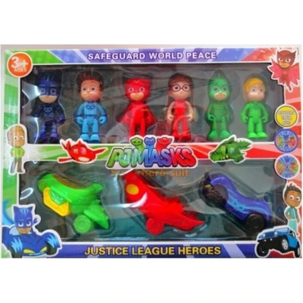 Bfy Toys Pjmaskeliler 6 Figür 3 Arabalı Set , Pjmask , Pjmask Arabalı , 5 Figürlü Pjmask , Pijamaskeliler ürün görseli 1