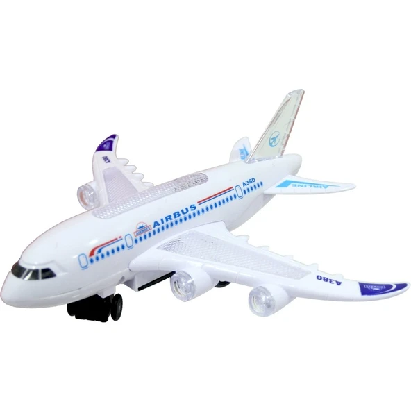 Happy Toys Airline Pilli Işıklı Sesli Çarp-Dön Uçak ürün görseli 1