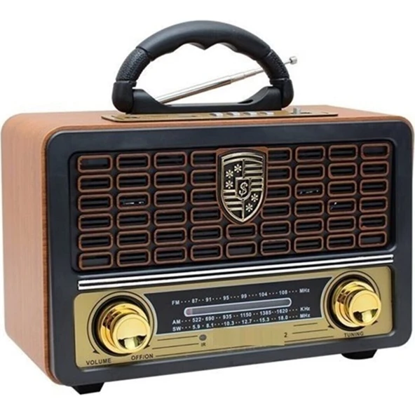 Koçak Elektronik Bluetooth USB Sd Fm Radyo Kumandalı Nostalji Radyo GHTC-3075 Bt ürün görseli 1