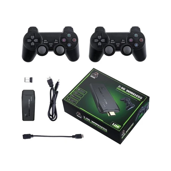 Konsol Plus M8 Video Retro Oyun Konsolu 4K 2.4g Hd Arcade 21127 Oyunlu 64 GB Hafızalı ürün görseli 1