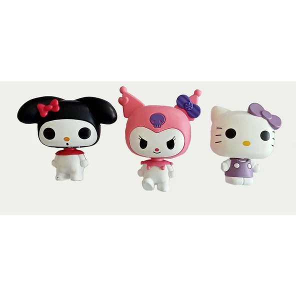 Ct Toys Hello Kitty, Kuromi, My Melody 3 Lü Figür Seti ürün görseli 1