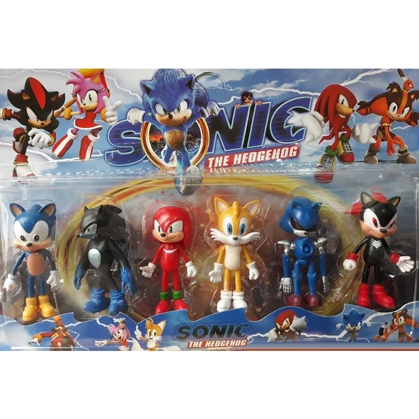 Sonic Oyuncak Süper Sonic Figür ve Süper Sonic Arkadaşları 6'lı Supersonic Metalsonic Figürleri ürün görseli 1